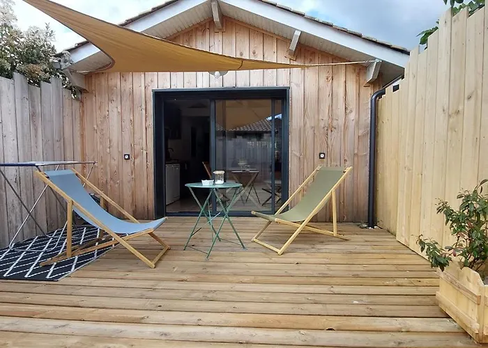 Ferienhaus La 14 - Escapade Sur Le Bassin D'arcachon - Terrasse & Nature - Calme Absolu Lanton